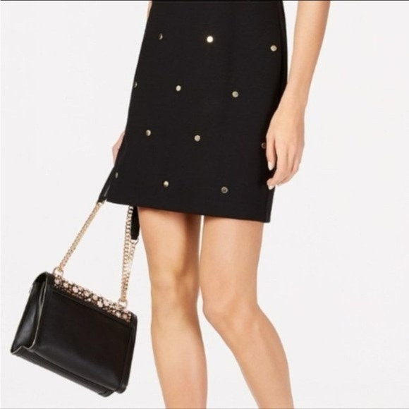 Michael Kors Black Mini Dress with Gold Accents - Picture 2 of 5